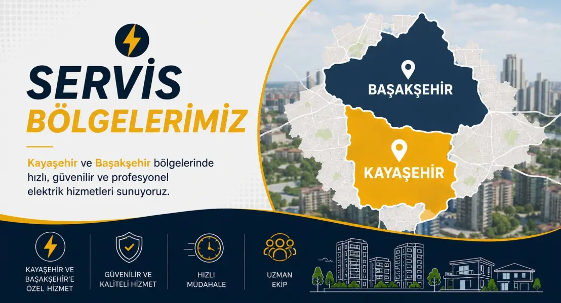 Kayaşehir, Başakşehir ve çevresinde elektrik arıza, bakım ve kurulum hizmeti veriyorum. Bulunduğunuz yere hızlı servis sağlıyorum.